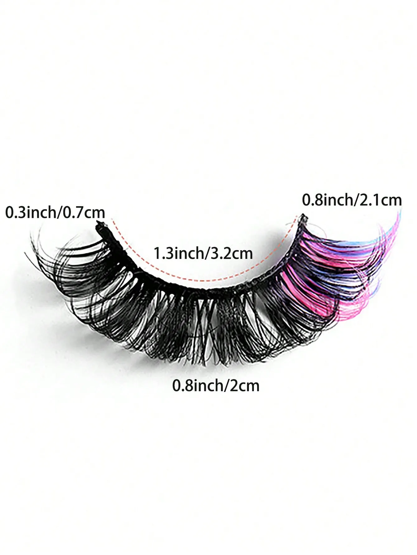 7 Pairs Colorful Tip Flare Eyelash Set