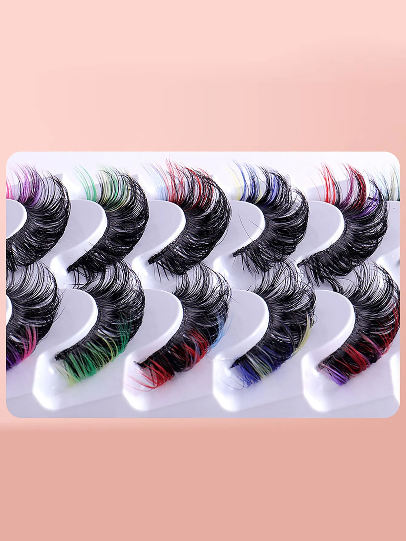 7 Pairs Colorful Tip Flare Eyelash Set