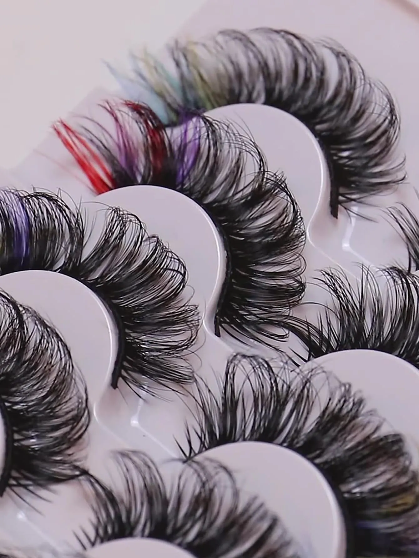 7 Pairs Colorful Tip Flare Eyelash Set