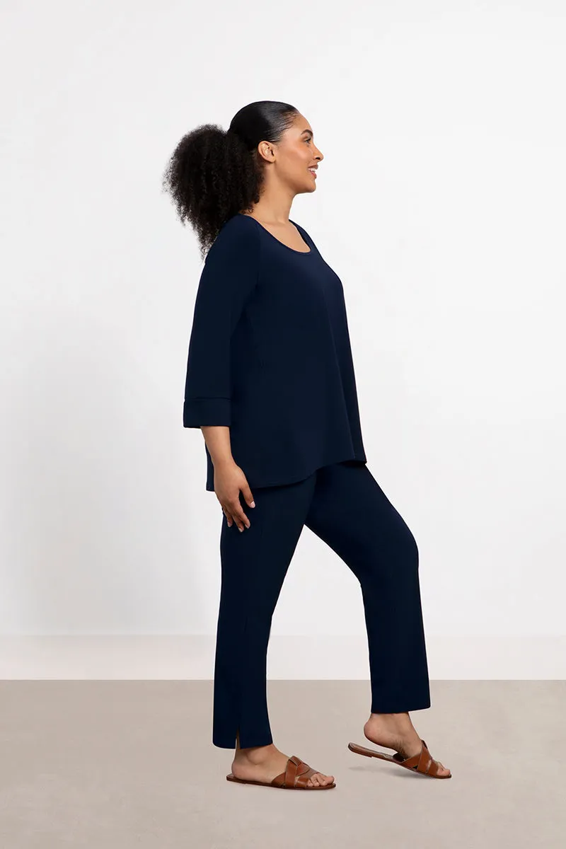 Angle Seam Raglan Top | Navy