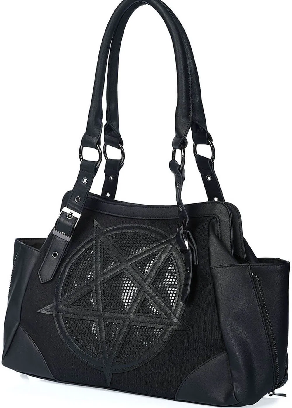 Banned Pentagram Mesh Bag Black