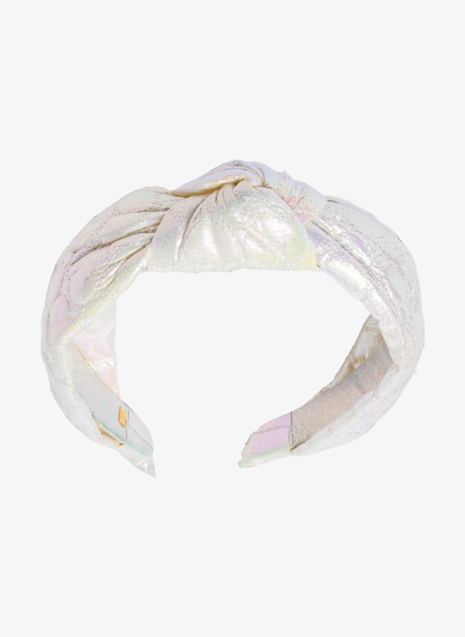 Bari Lynn Galaxy Heart Knot Headband in White