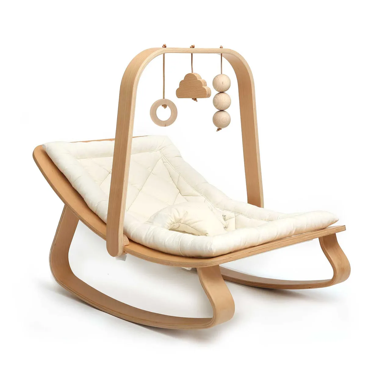 Charlie Crane Activity Arch for Levo Rocker in Beech