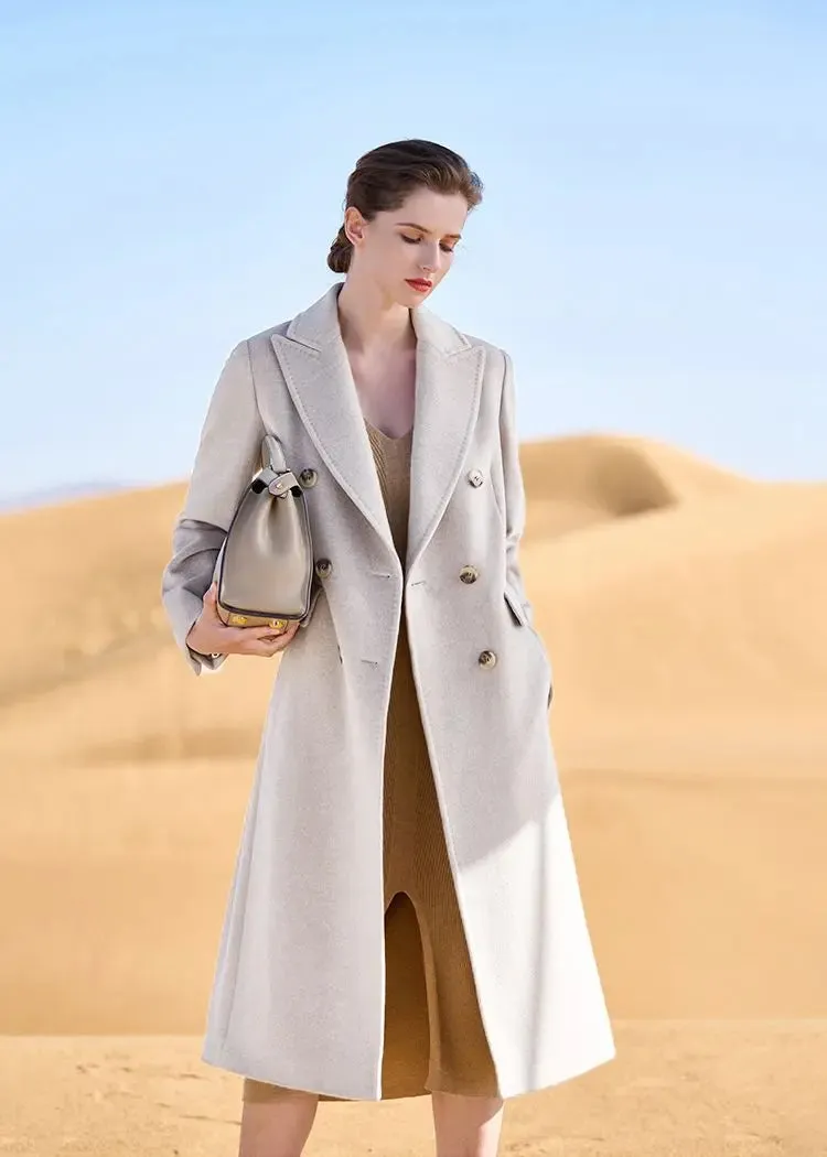 Double Breasted Long Wool Coat