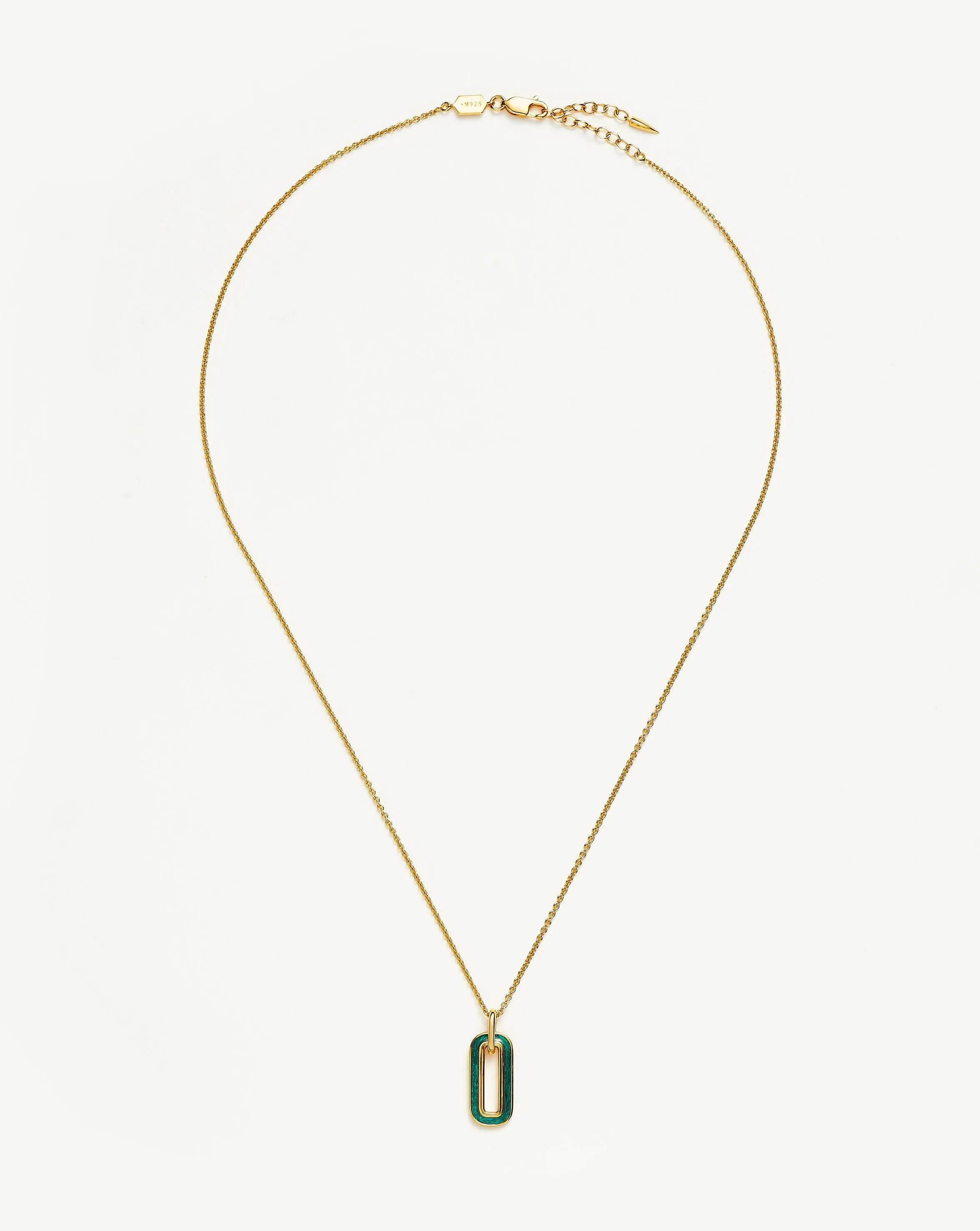 Enamel Haze Ovate Pendant Necklace