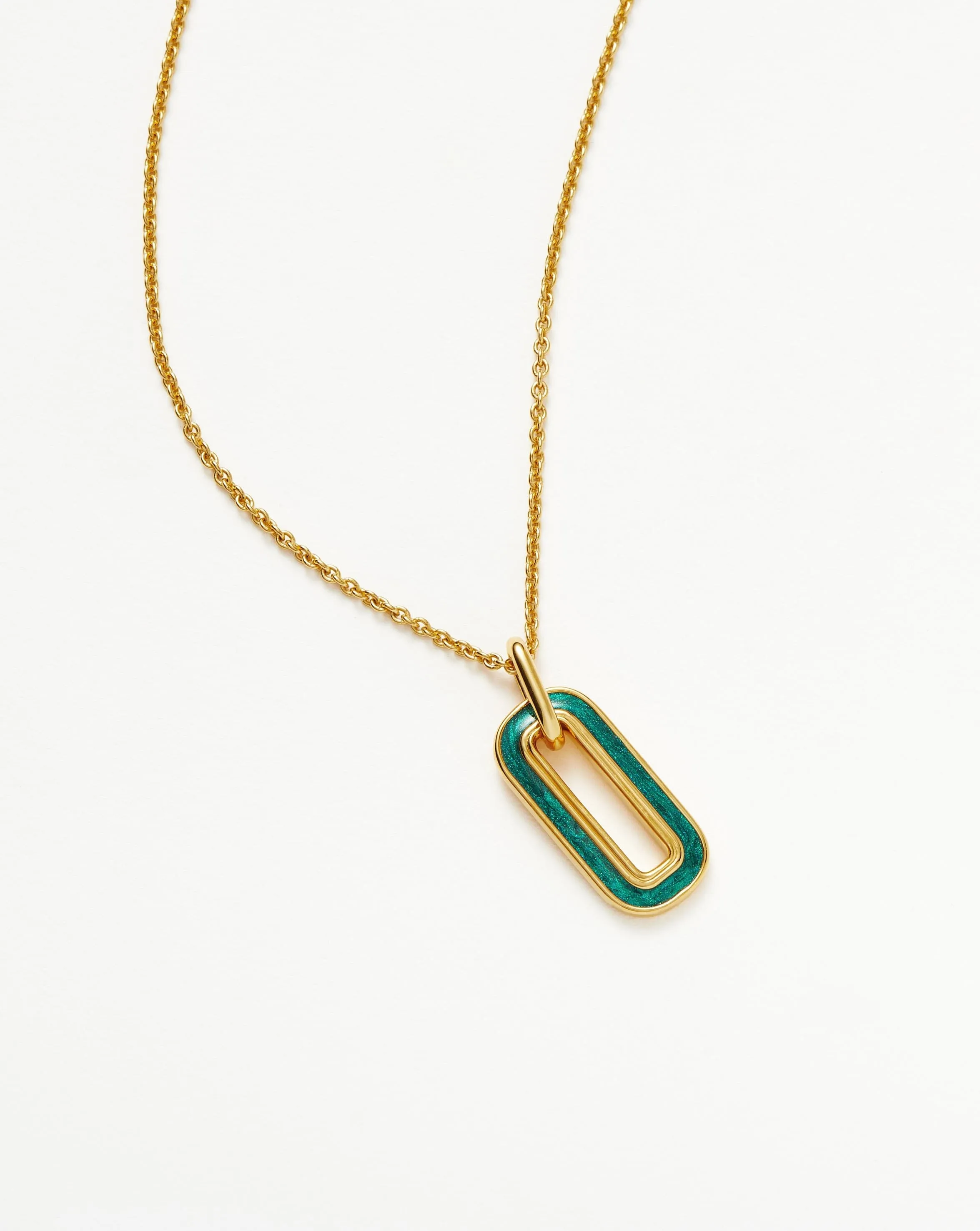 Enamel Haze Ovate Pendant Necklace