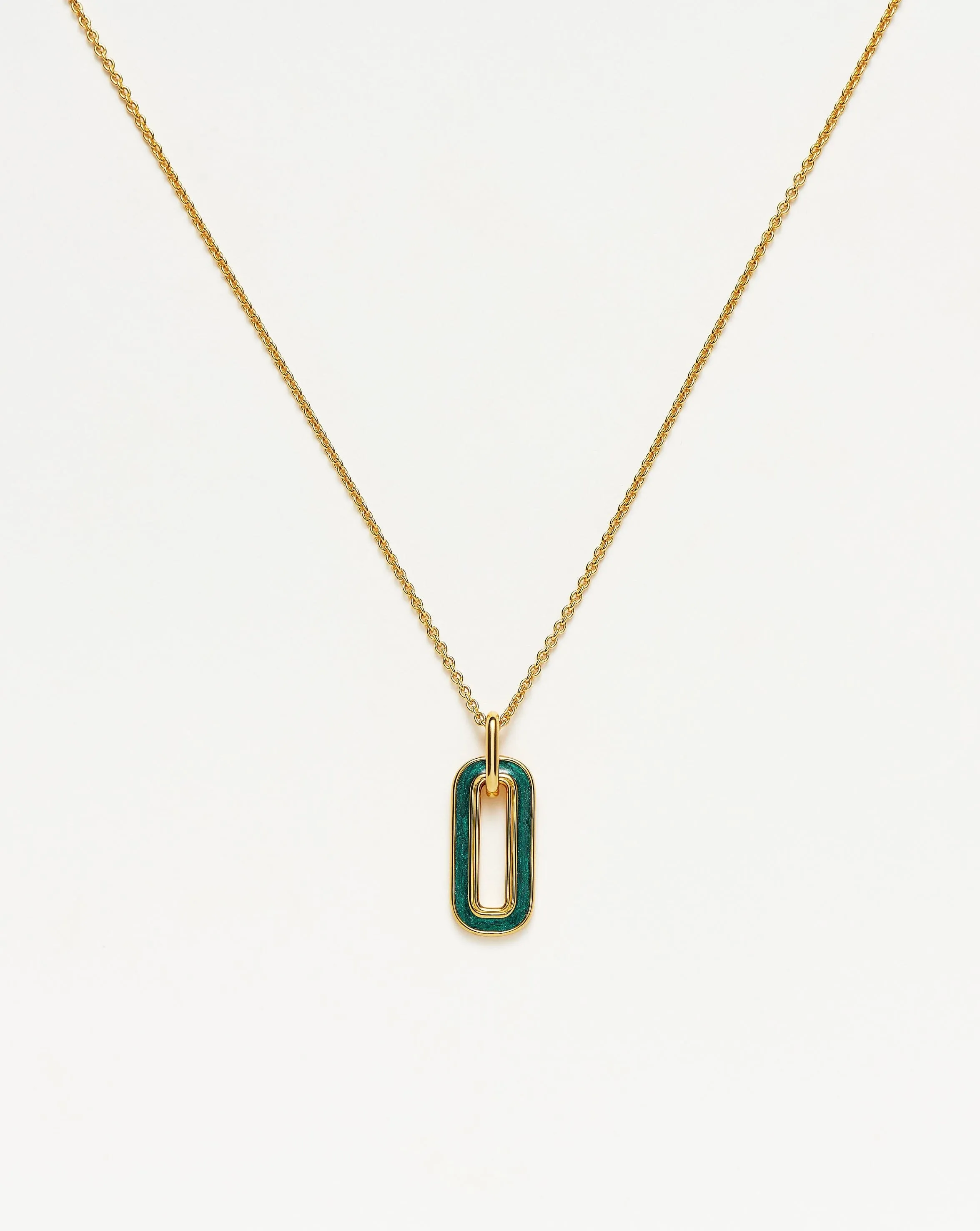 Enamel Haze Ovate Pendant Necklace