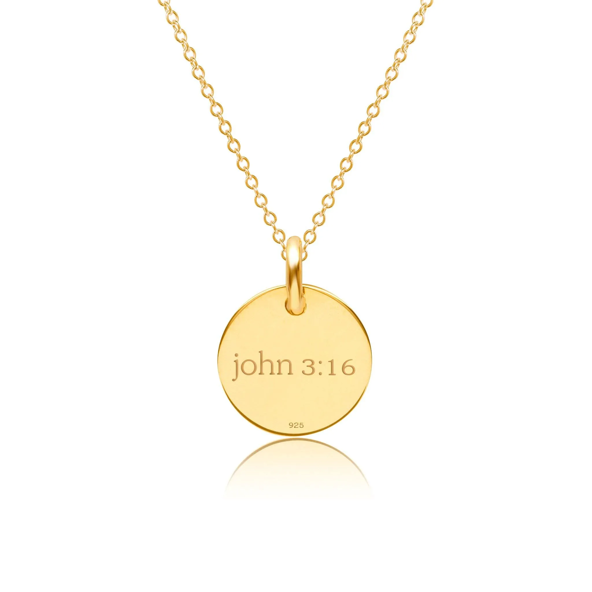 Gold Engravable Cross Necklace