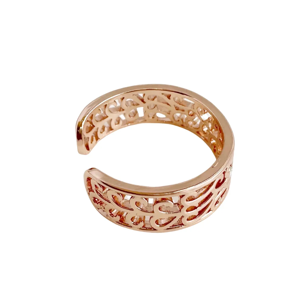 Gypsy Scroll Rose Gold Toe Ring