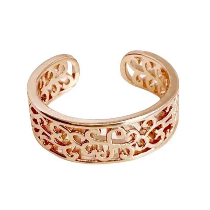 Gypsy Scroll Rose Gold Toe Ring