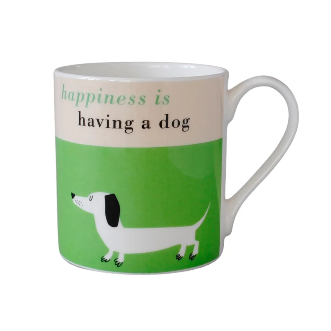 Happiness Dog Mug - Green