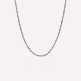 Helix Chain Necklace Silver Adjustable 50-60cm/20-24'