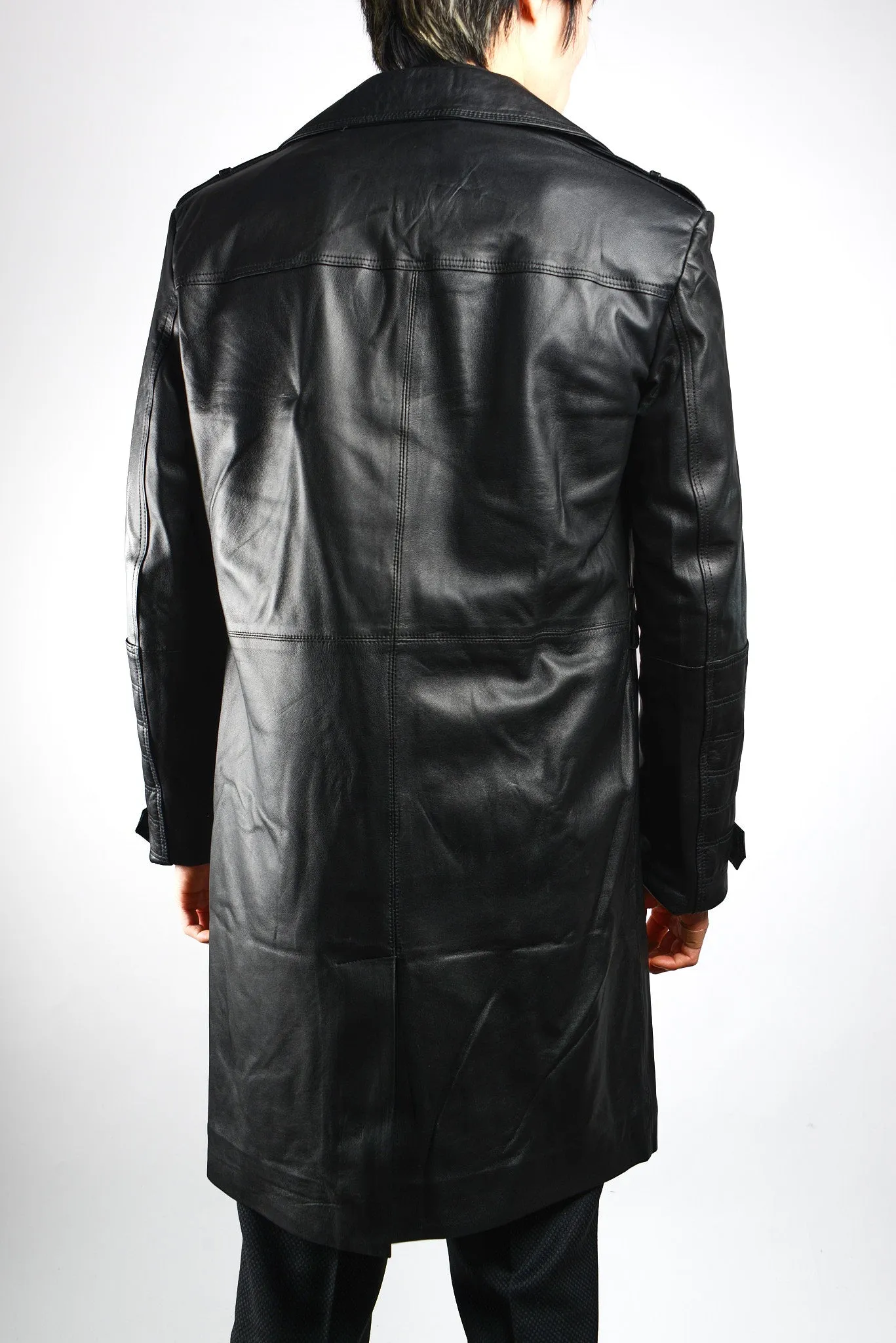 Holloway 3/4 Leather Trench Coat