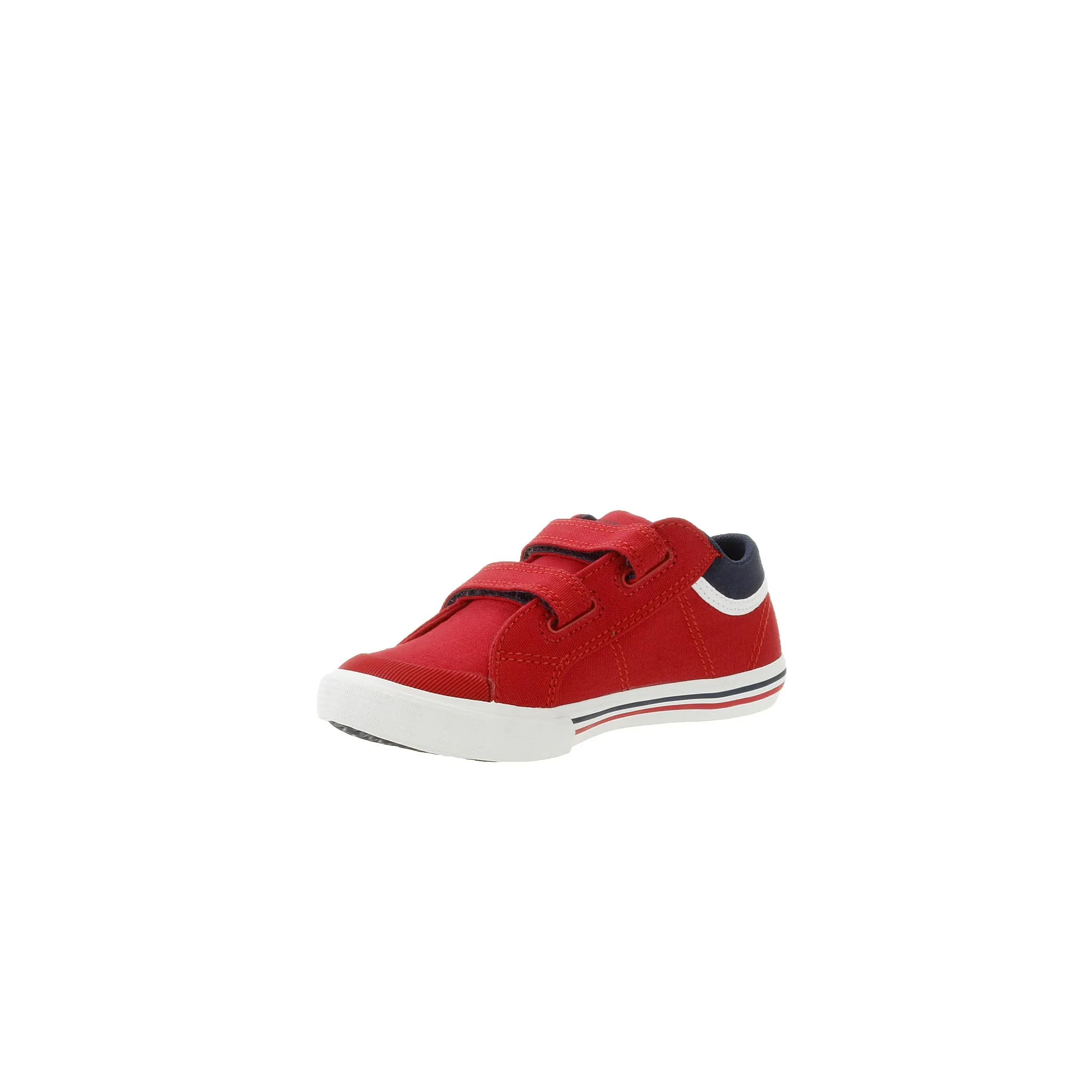 Le Coq Sportif Saint Gaetan PS CVS Strap Up Red Canvas Kids Plimsolls 1710121