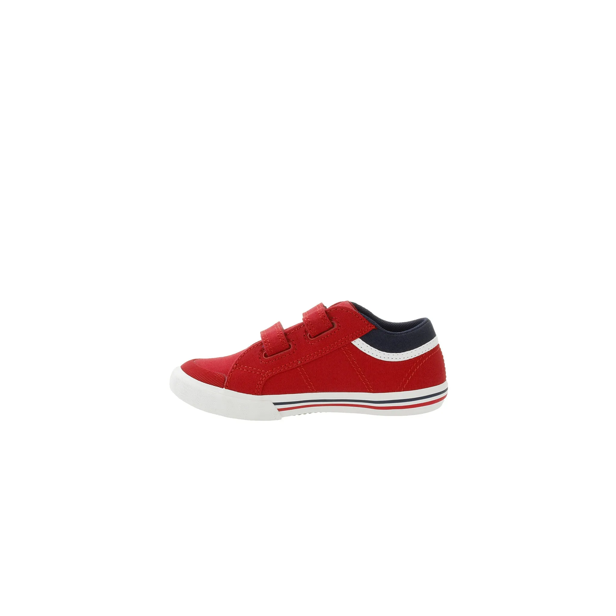 Le Coq Sportif Saint Gaetan PS CVS Strap Up Red Canvas Kids Plimsolls 1710121