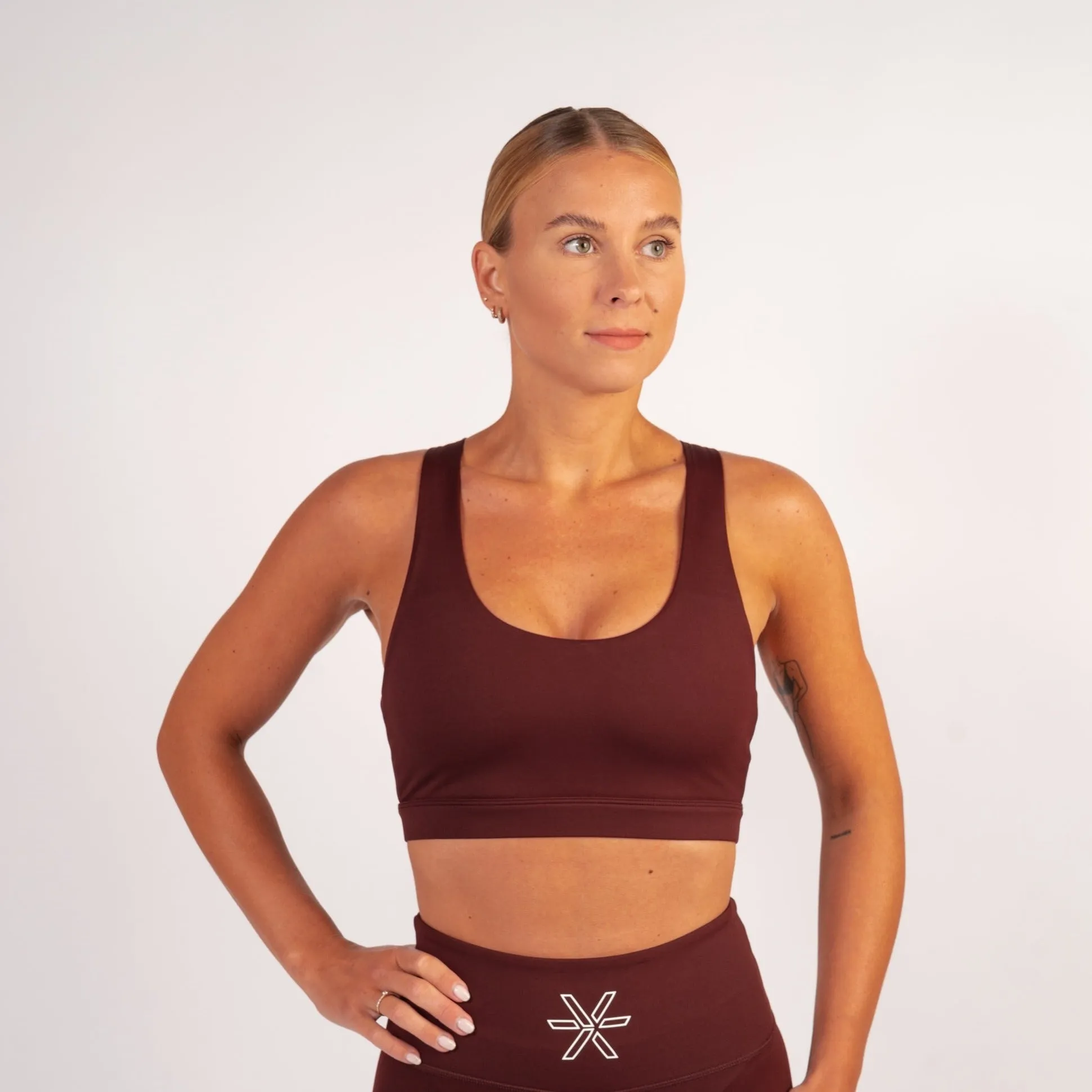 Macchiato Stripe Sports Bra