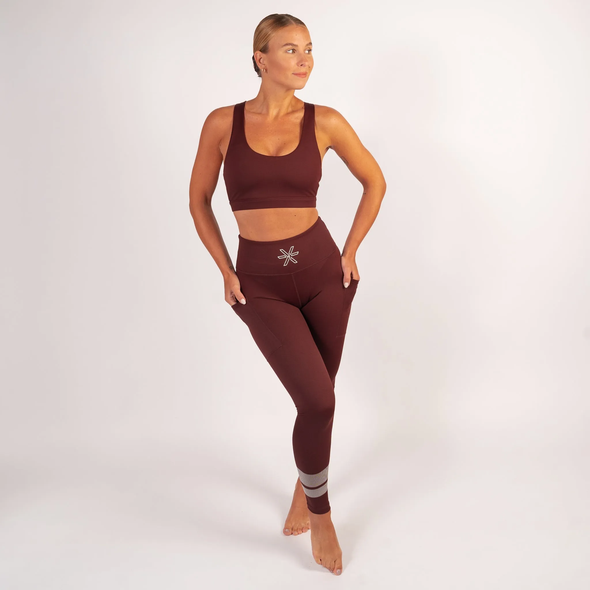 Macchiato Stripe Sports Bra