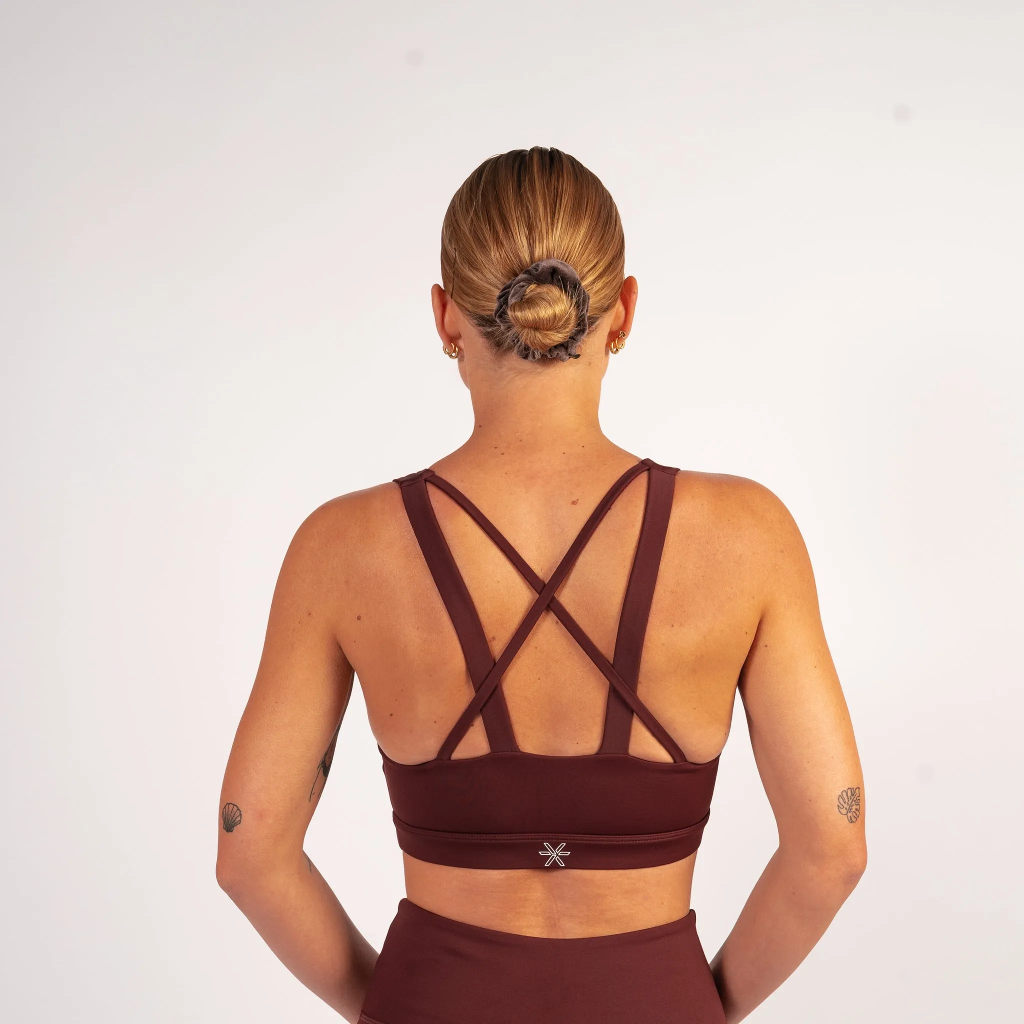 Macchiato Stripe Sports Bra