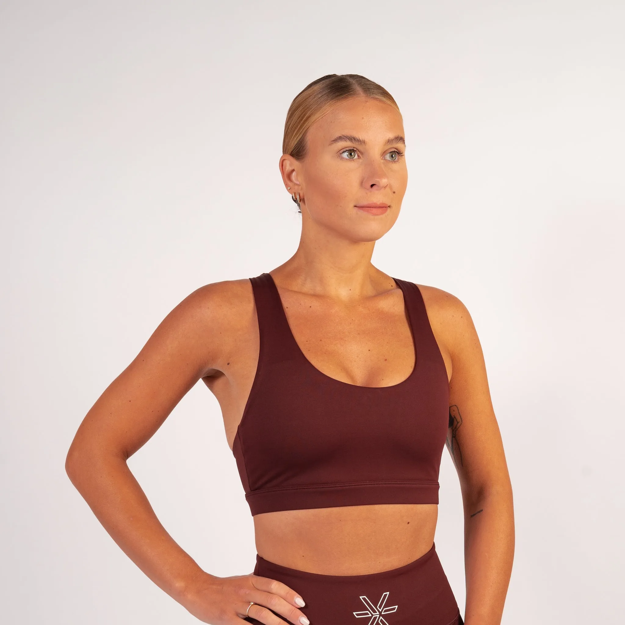 Macchiato Stripe Sports Bra