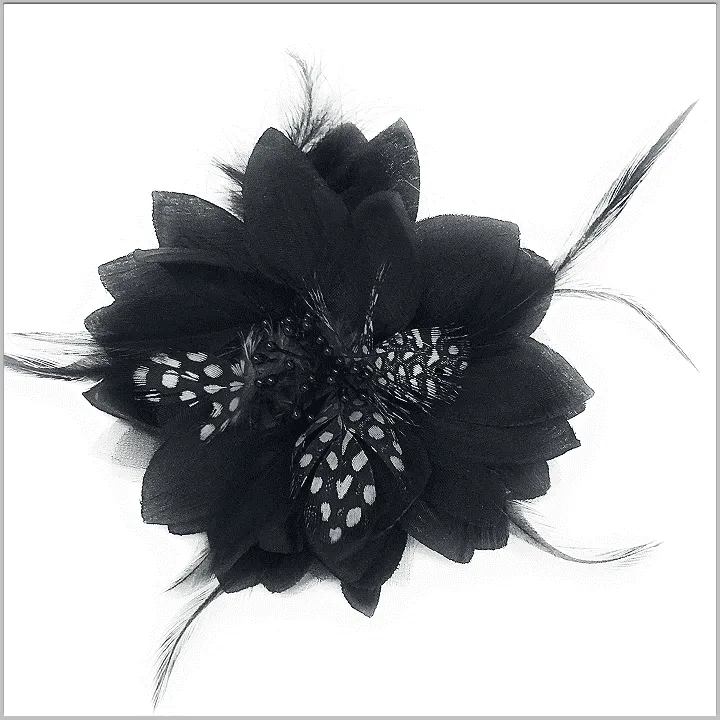 Men's Fashion Lapel Flower- Flower1 Black