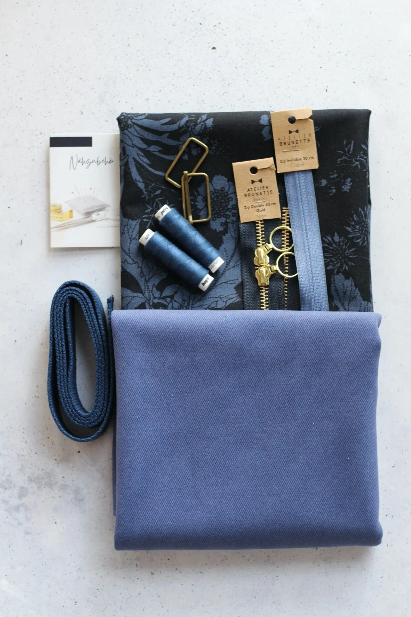 Nähpaket Tasche blau (z.B Le Sac Banane)