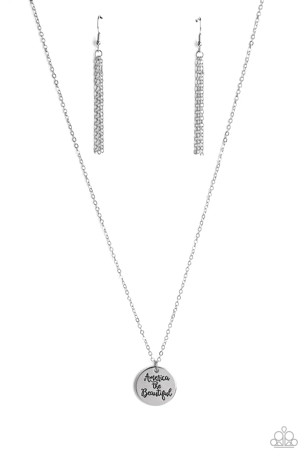 Paparazzi Accessories - America The Beautiful #N363 Peg- Silver Necklace