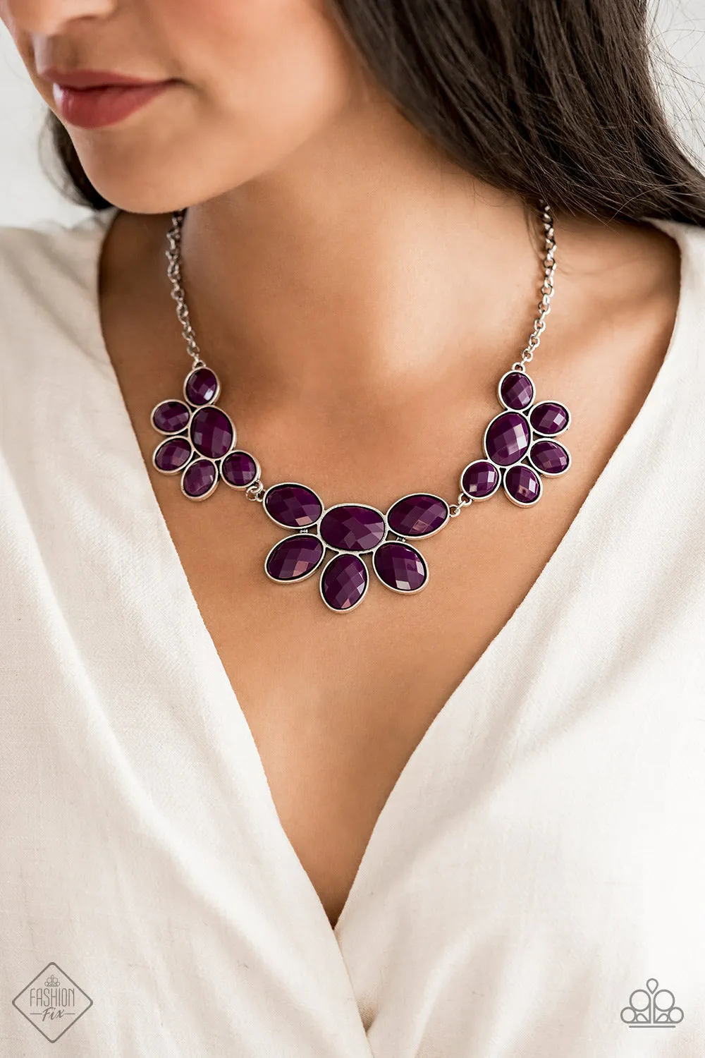 Paparazzi Accessories  - Flair Affair Fashion Fix Purple Necklace January 2020