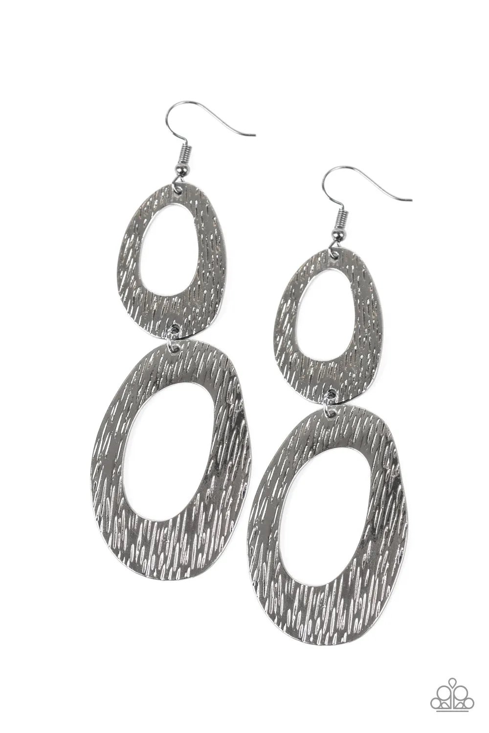 Paparazzi Accessories  - Ive SHEEN It All #E45 Bin - Black Earring