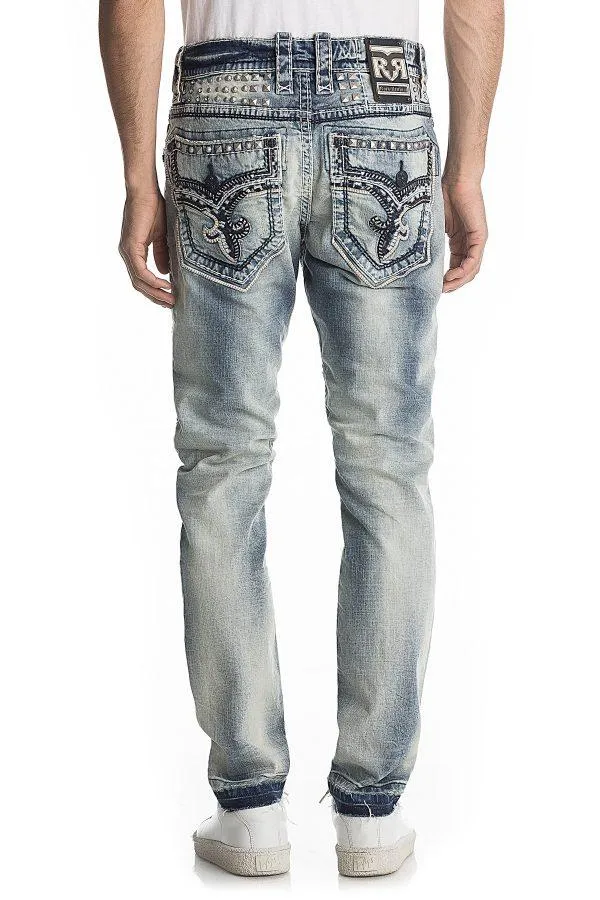 Rock Revival Herren Jeans Rasmus Biker Moto