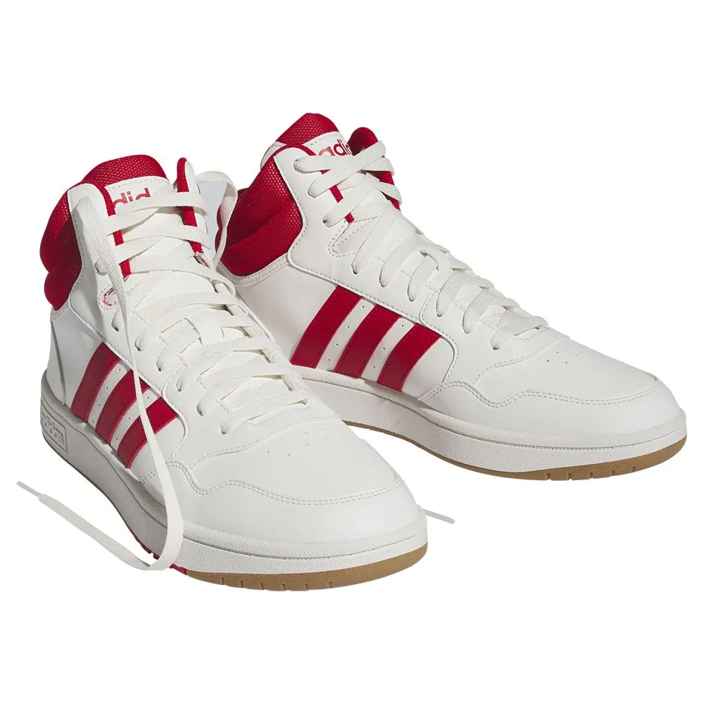 Scarpe da Uomo ADIDAS Art. HOOPS 3,0 MID IG5569 Sneakers BIANCO ROSSO sportivo