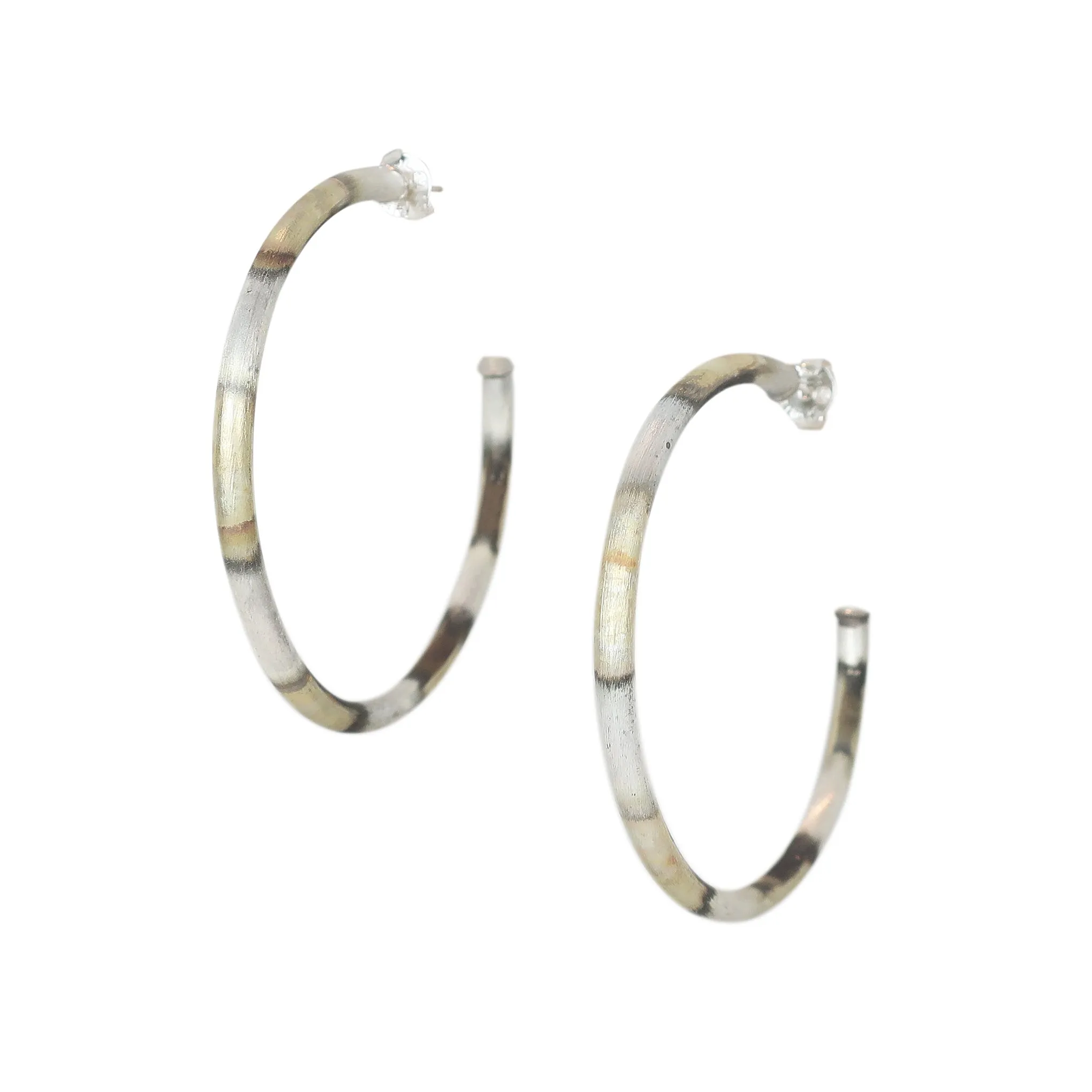 Sheila Fajl 2.25 Inch Everybody's Favorite Hoop Earrings in Burnished Silver