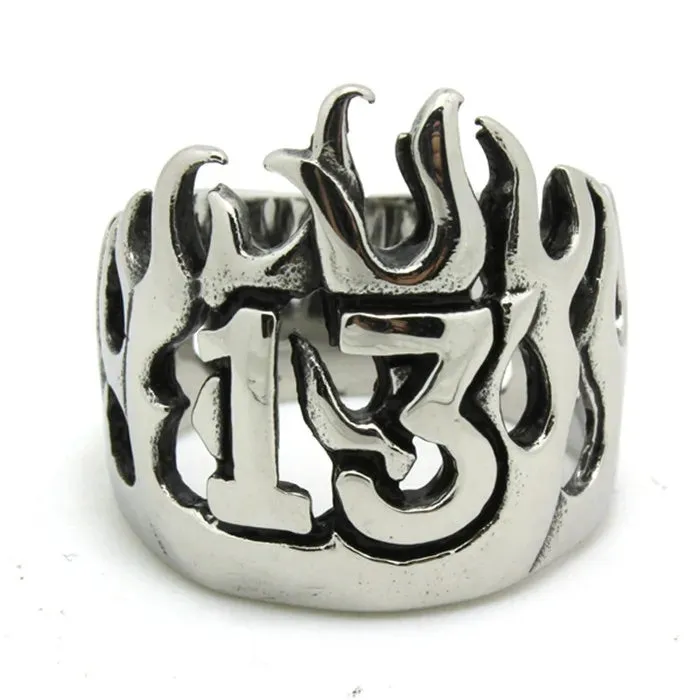 Stainless Steel Thirteen Flame Ring