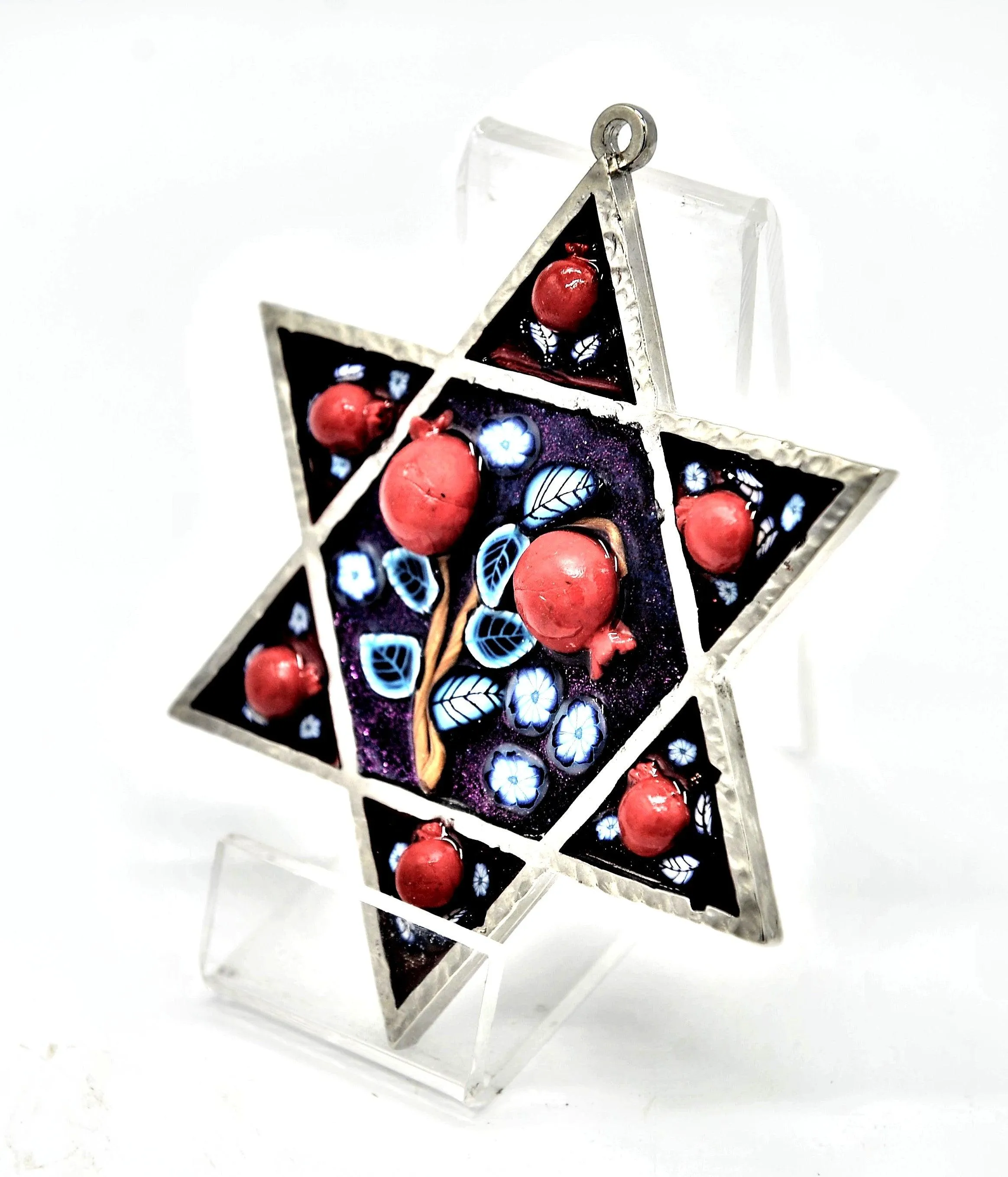 Star of David Fimo Blessings figure for Home Blessing Wall Hanging