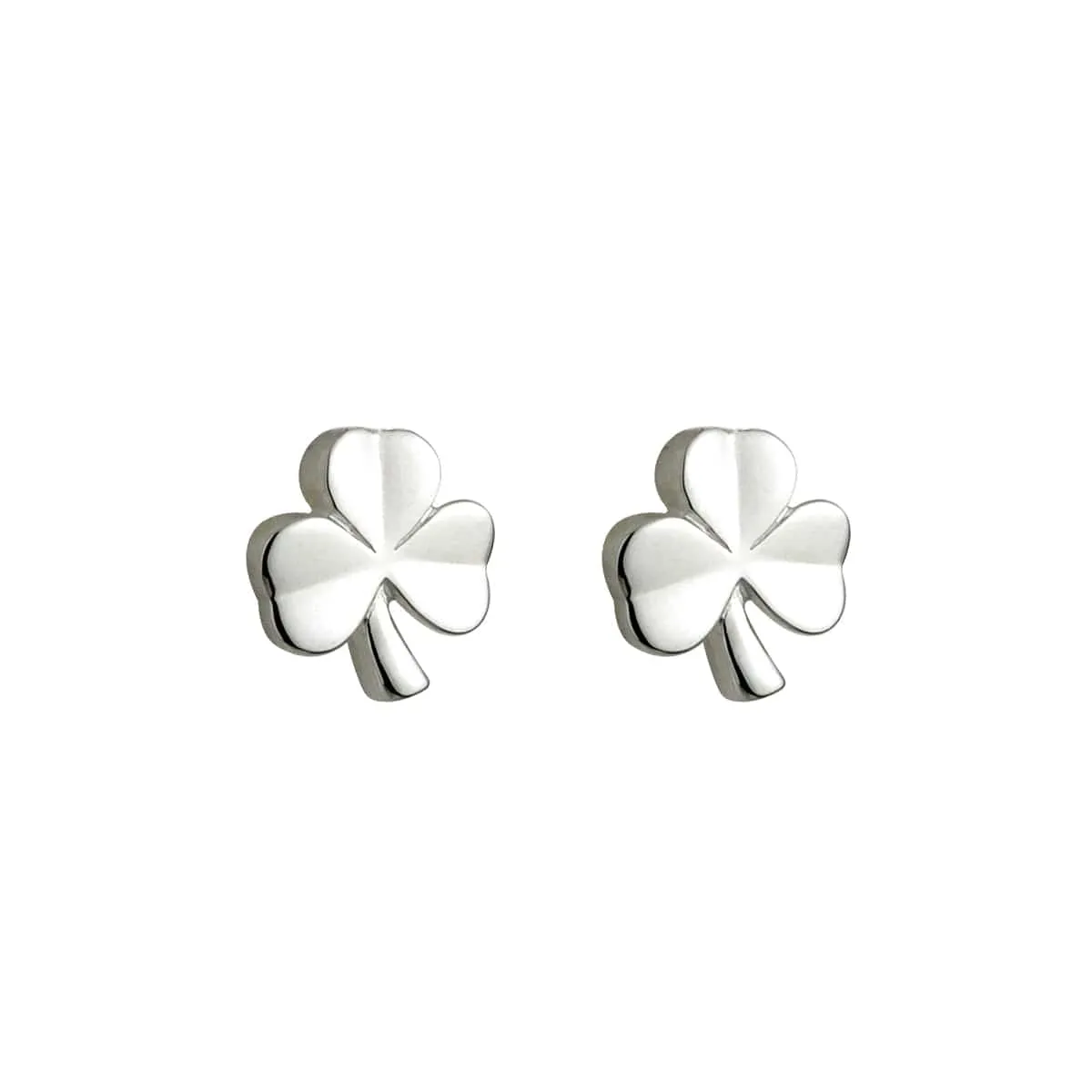 Sterling Silver Shamrock Studs