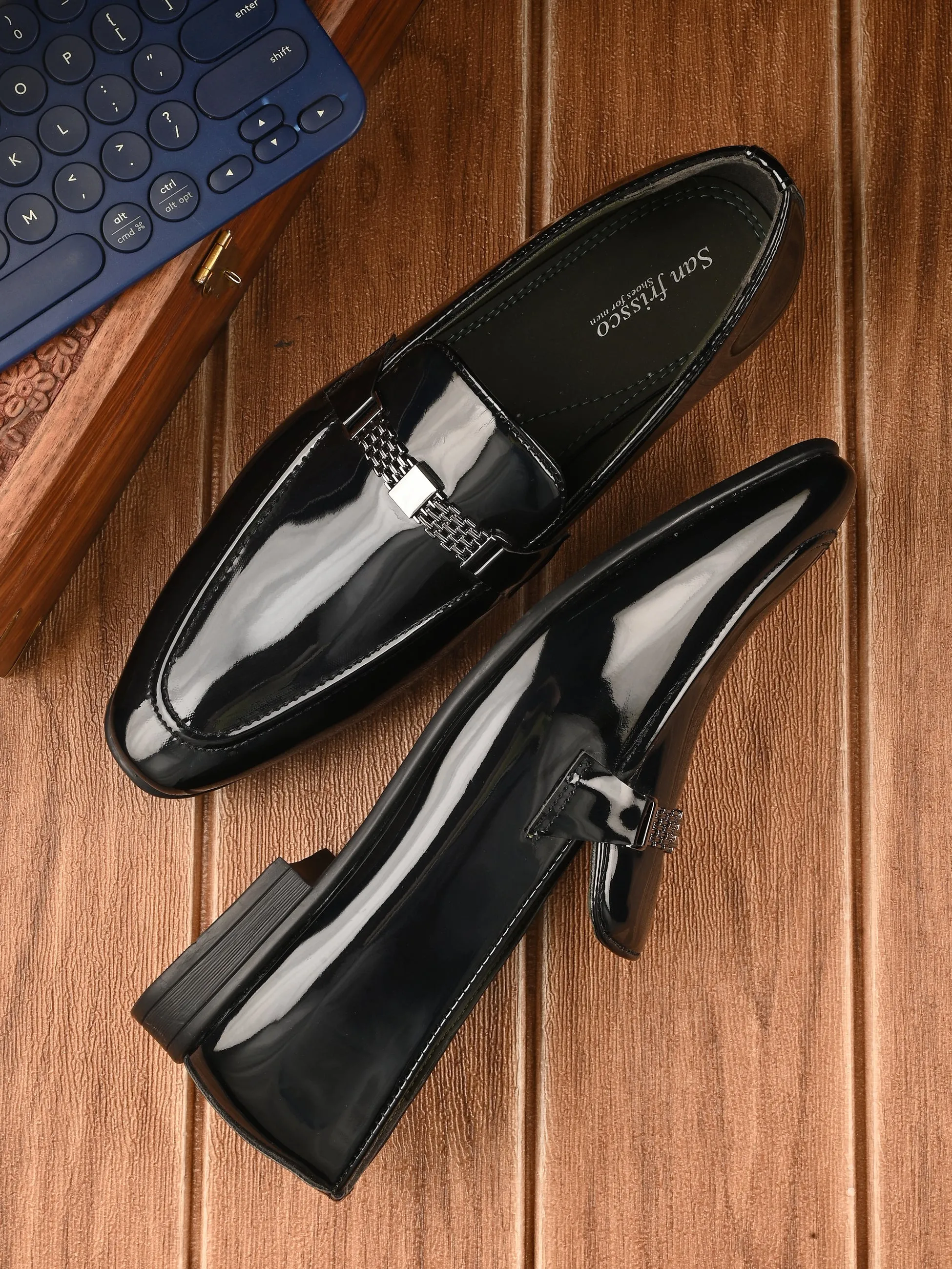 Tapas Black Patent Slip-Ons