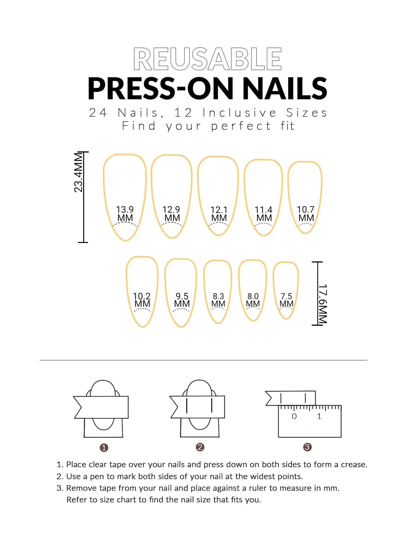 The 9 to 5 Almond Shaped Medium Press on Nails