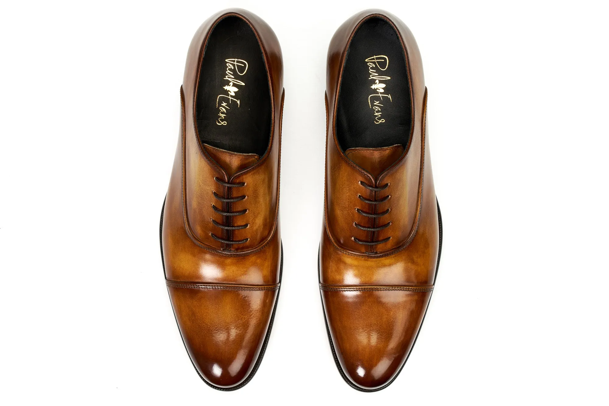 The Cagney II Stitched Cap-Toe Oxford - Tobacco