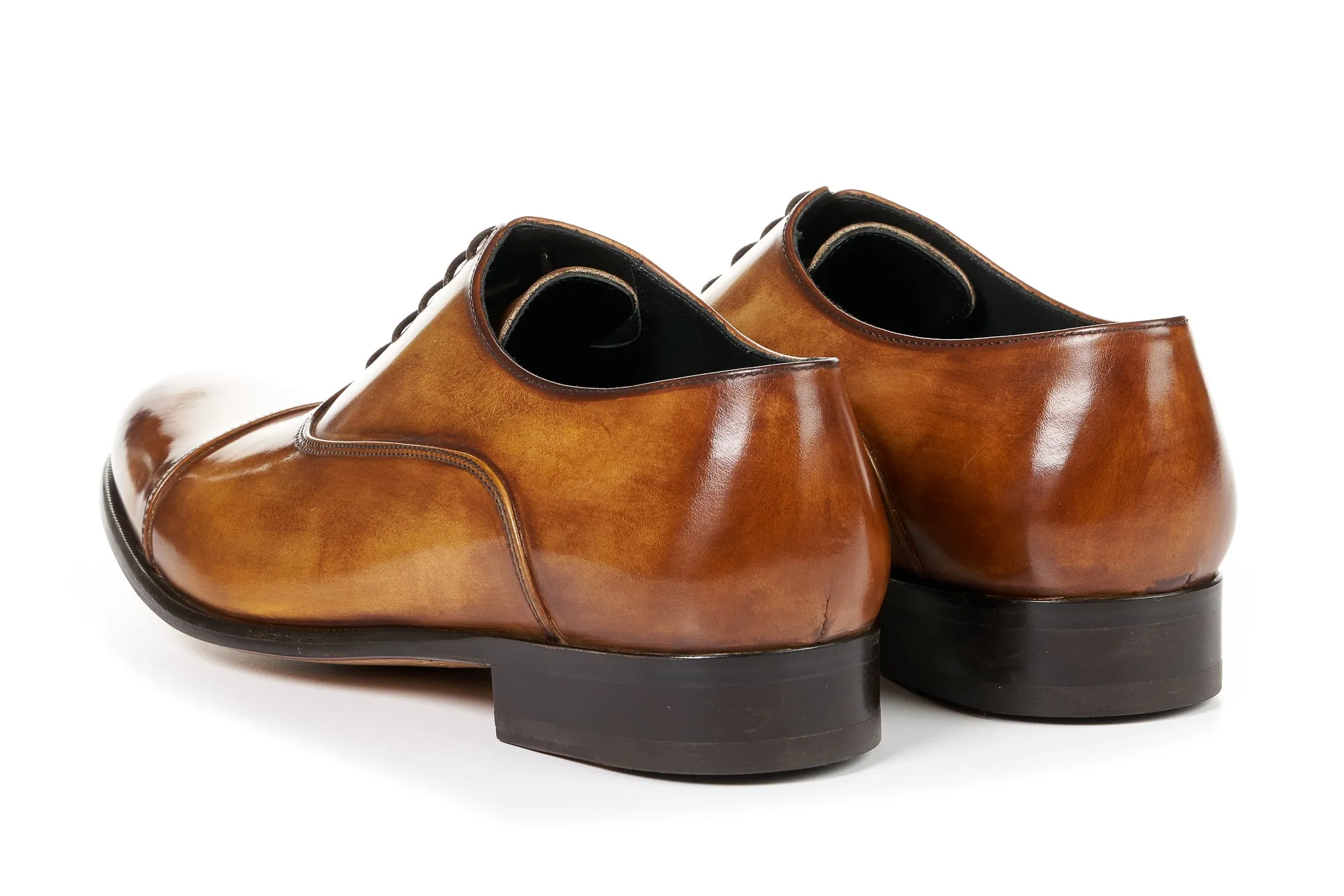 The Cagney II Stitched Cap-Toe Oxford - Tobacco