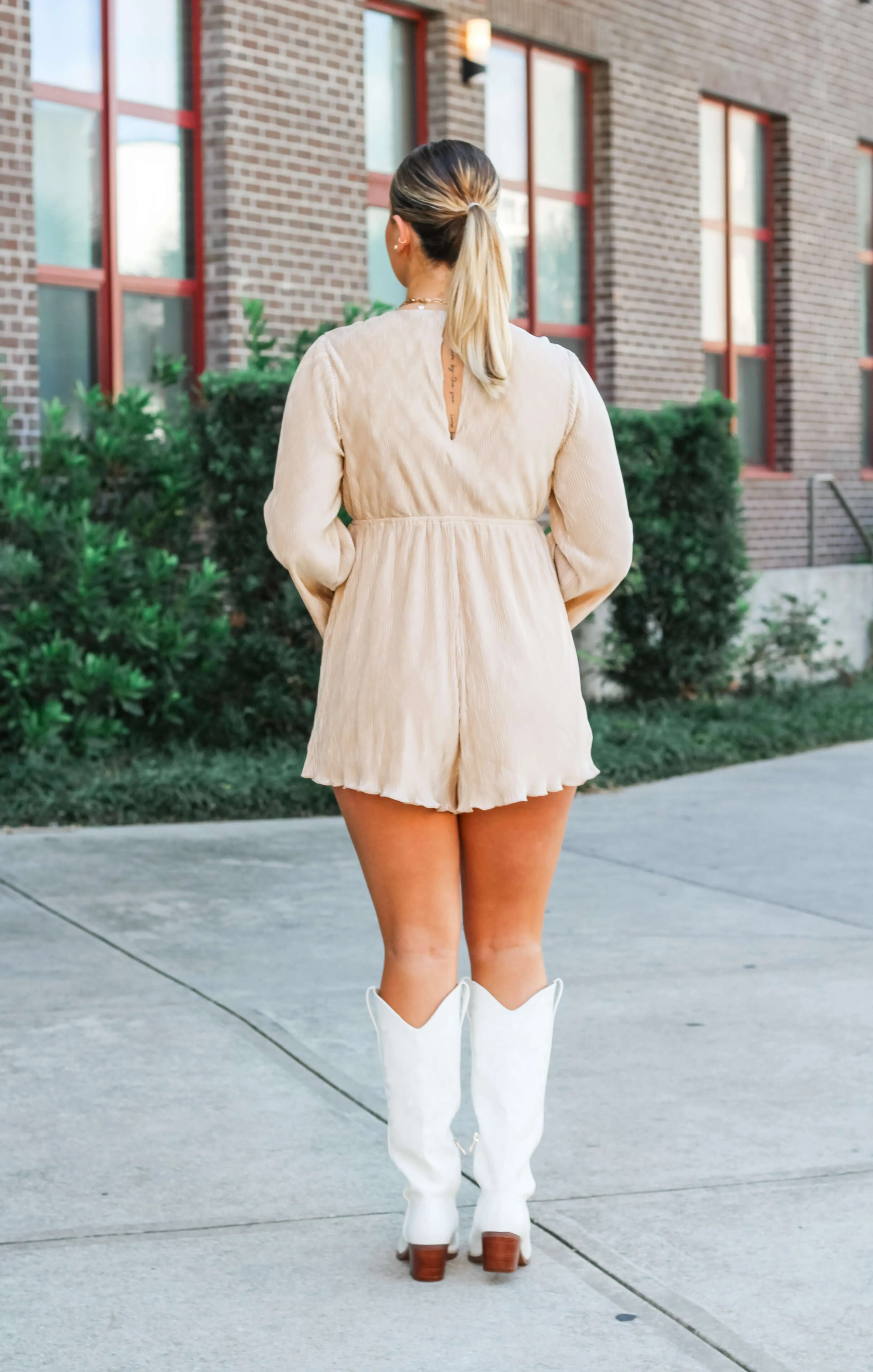 The Golden Bell Sleeve Romper