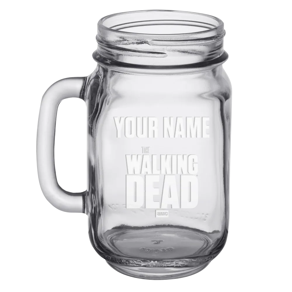 The Walking Dead Logo Personalized Laser Engraved Mason Jar