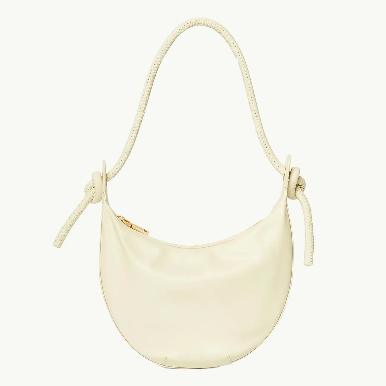 TIE KNOT CROISSANT BAG OFF WHITE